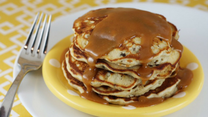 Peanut butter covered pancakes